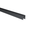 U-shaped aluminium glazing profile 20x30x2mm for 10–12mm glass, black anodised