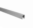 Profilo per vetrate a U in alluminio 20x30x2 mm per vetro da 10-12 mm, effetto INOX