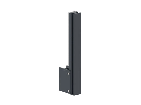 Aluminium Post Set 56×60 - 0.5m, Side Mounting with Covers, Intermediate - Anthracite RAL 7016