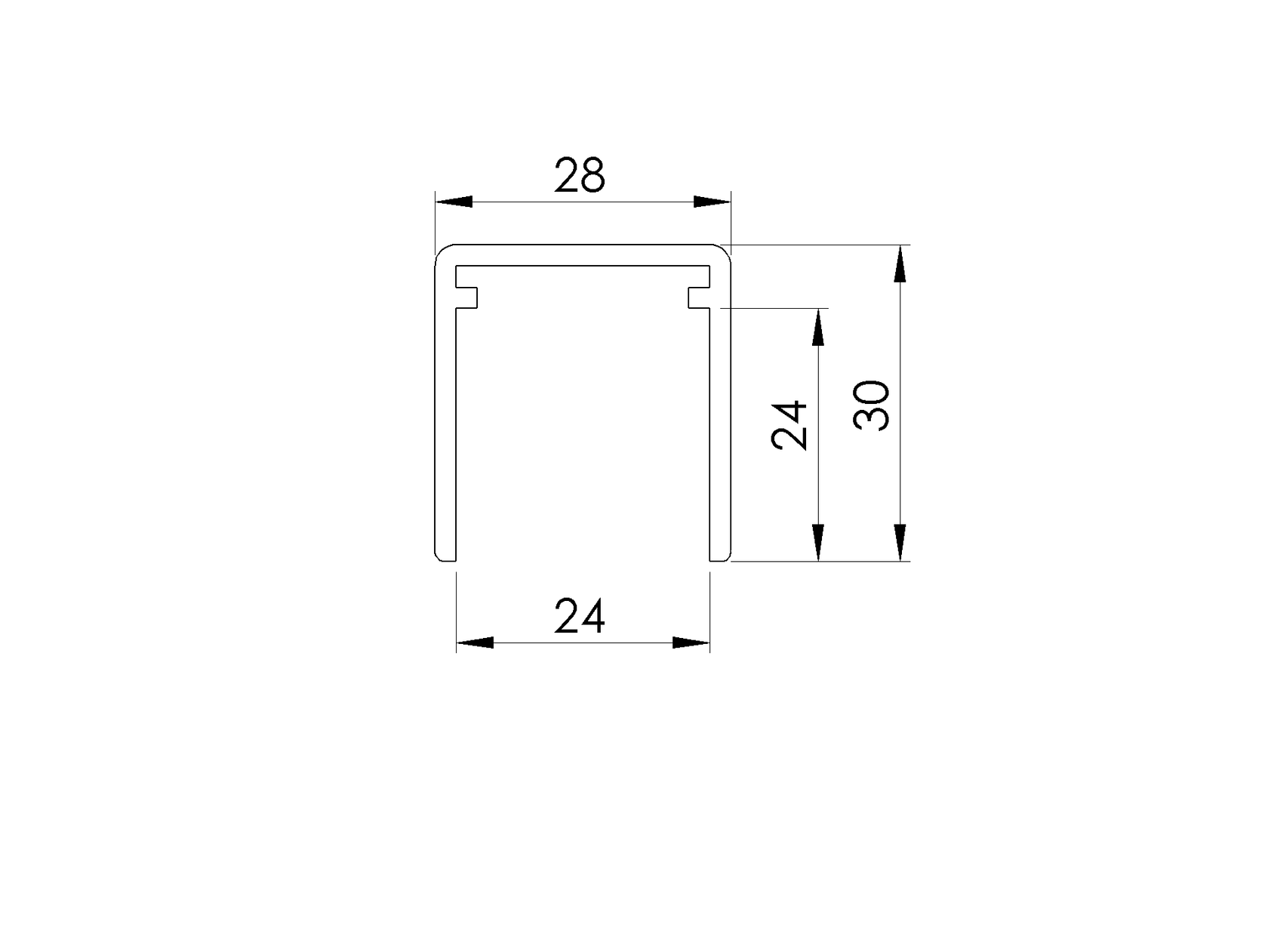 Handrail for glass AL-elox
