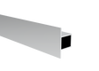 Aluminum T-profile, closed