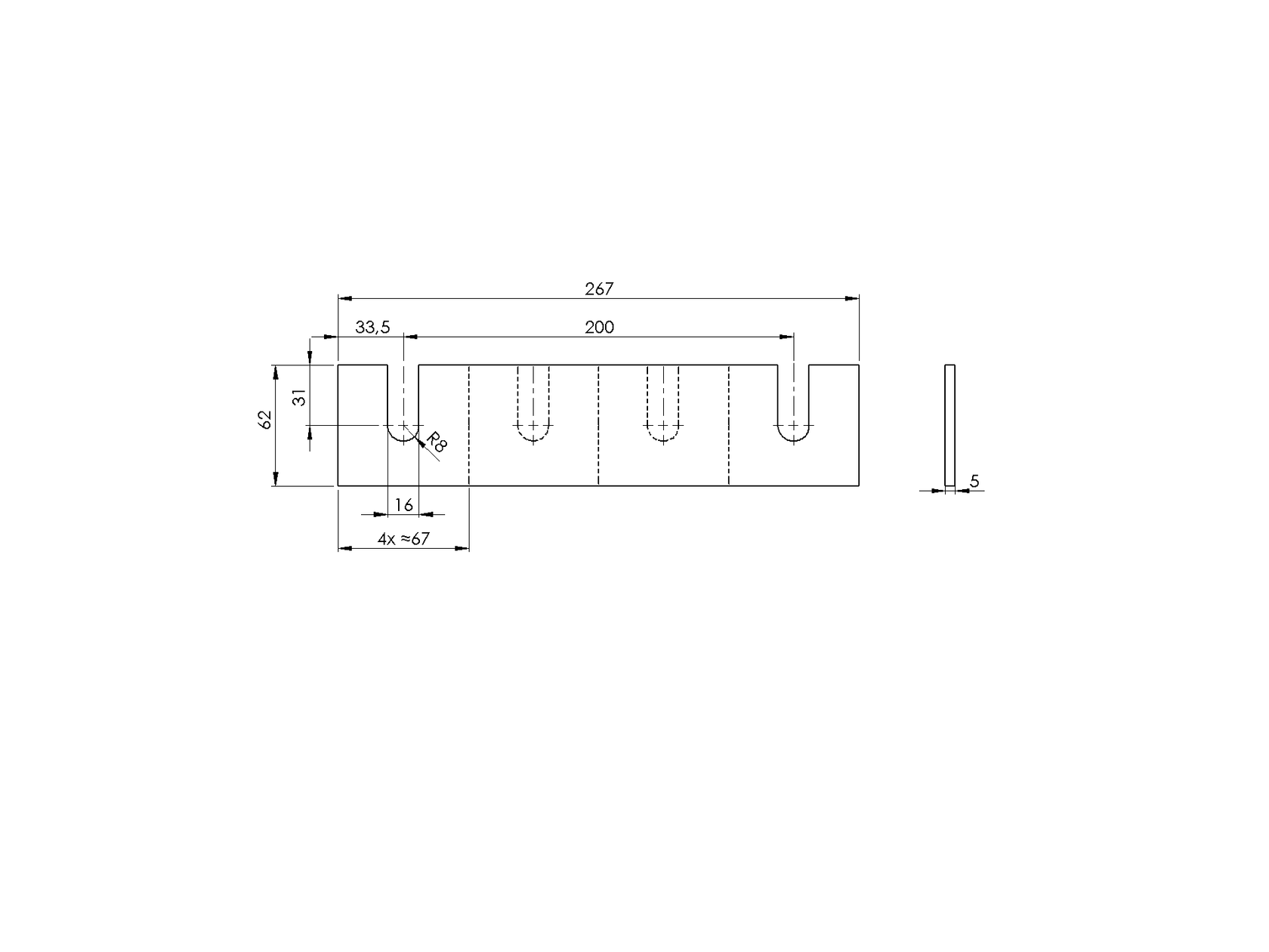 Drain profile for AL/0004-UnoXL