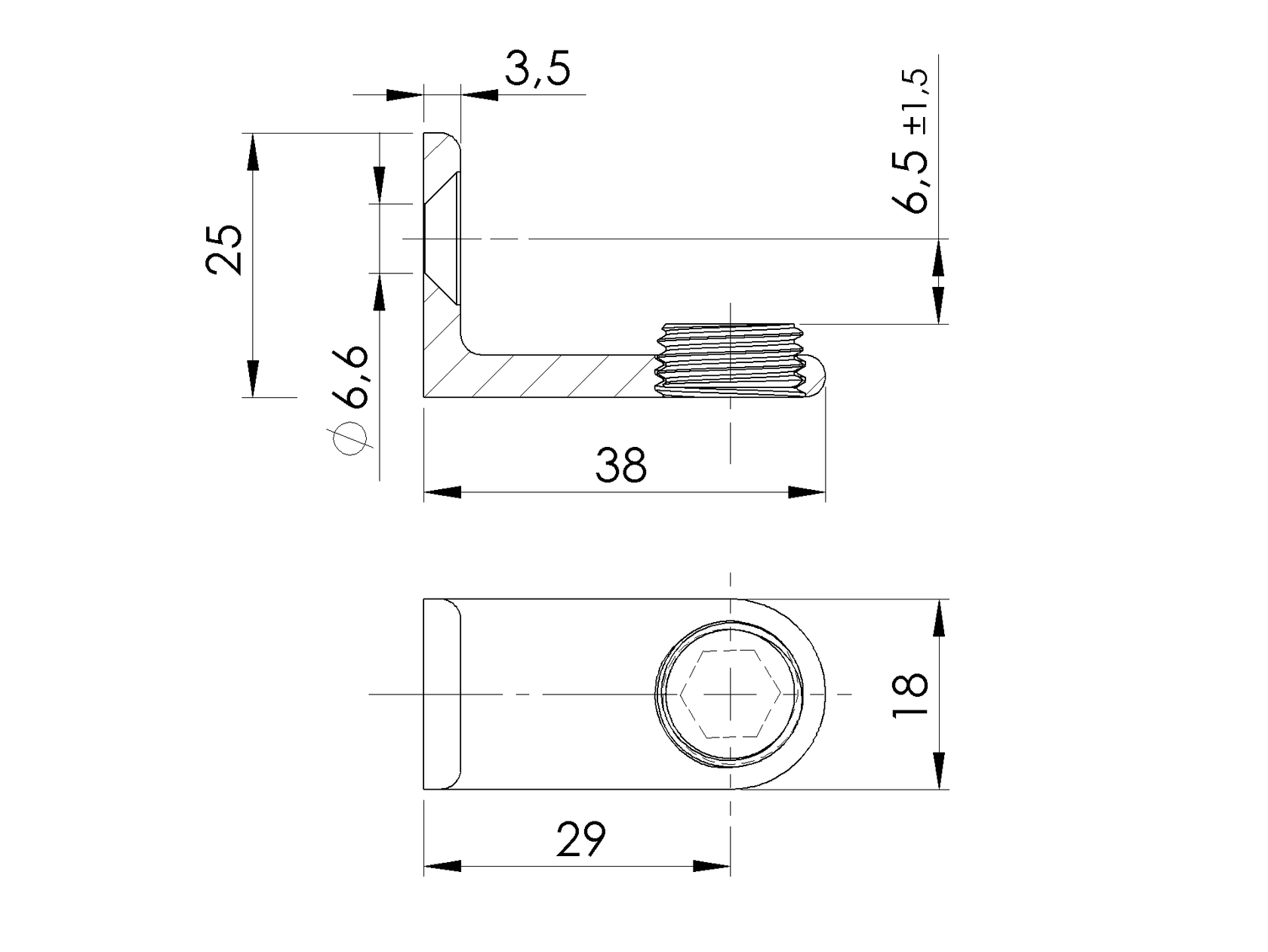 Support against glass falling out flat
