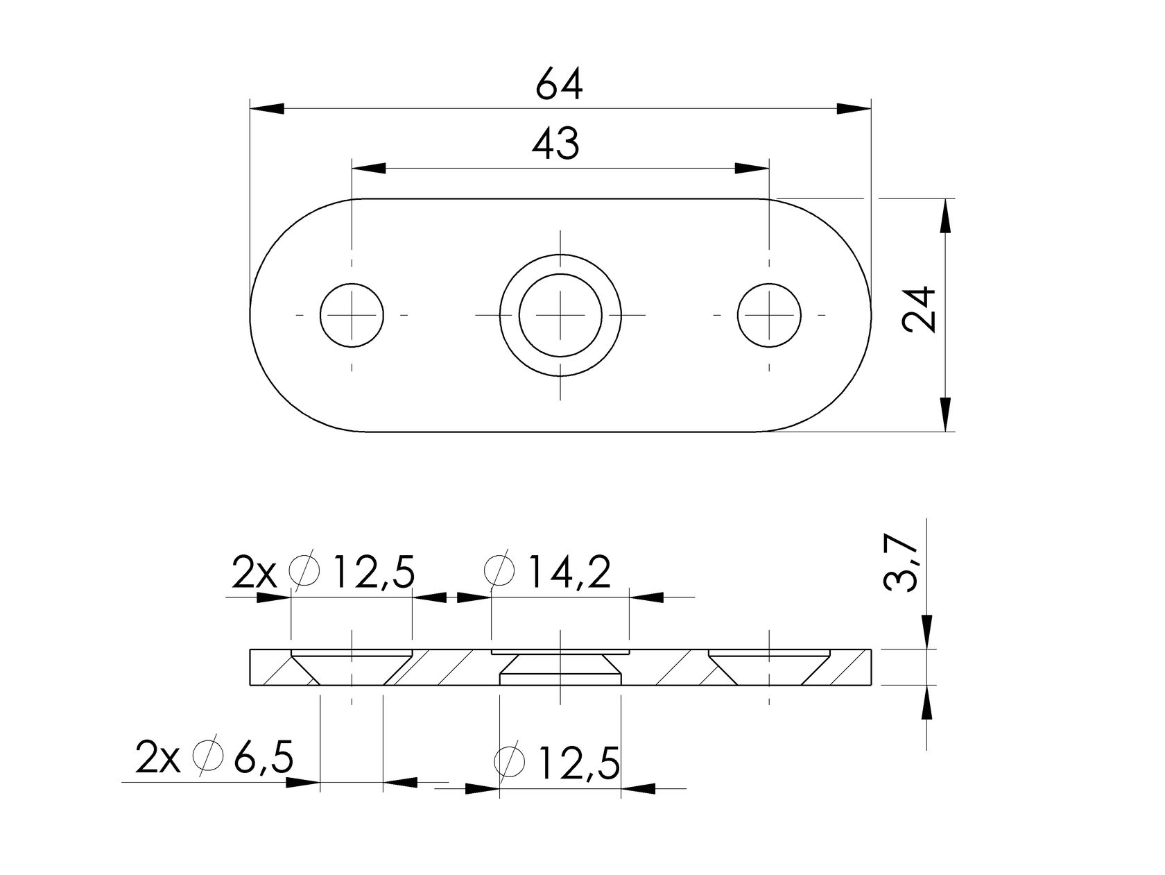 Handrail saddle - tub