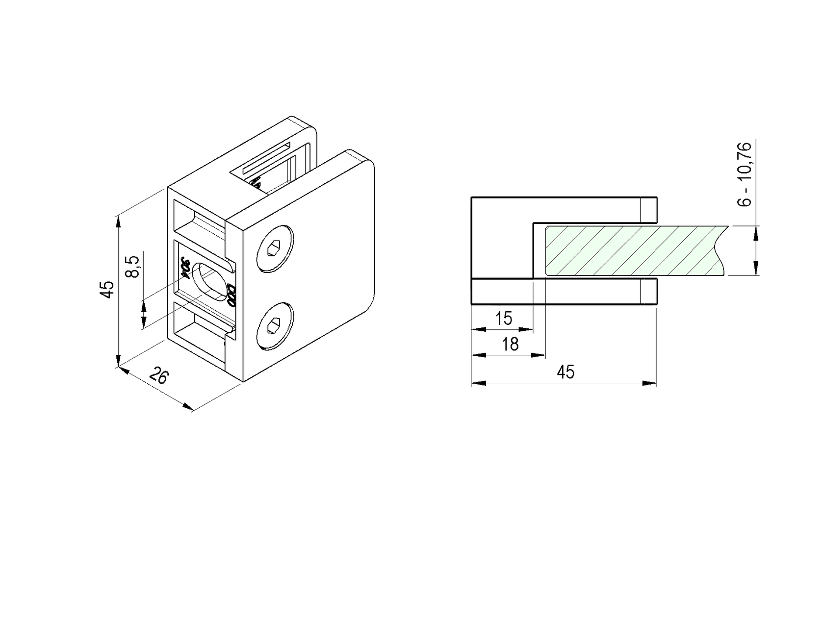 Glass clamp