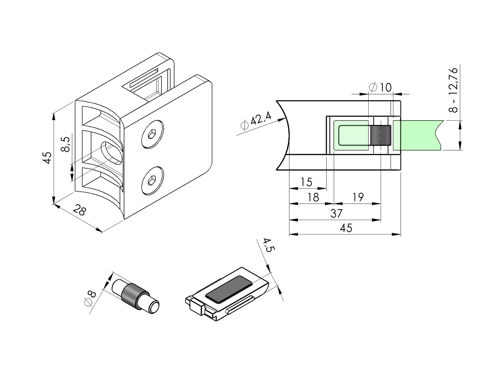 Glass clamp