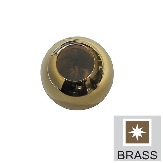 End ball Brass Mosadz, D25/d12mm