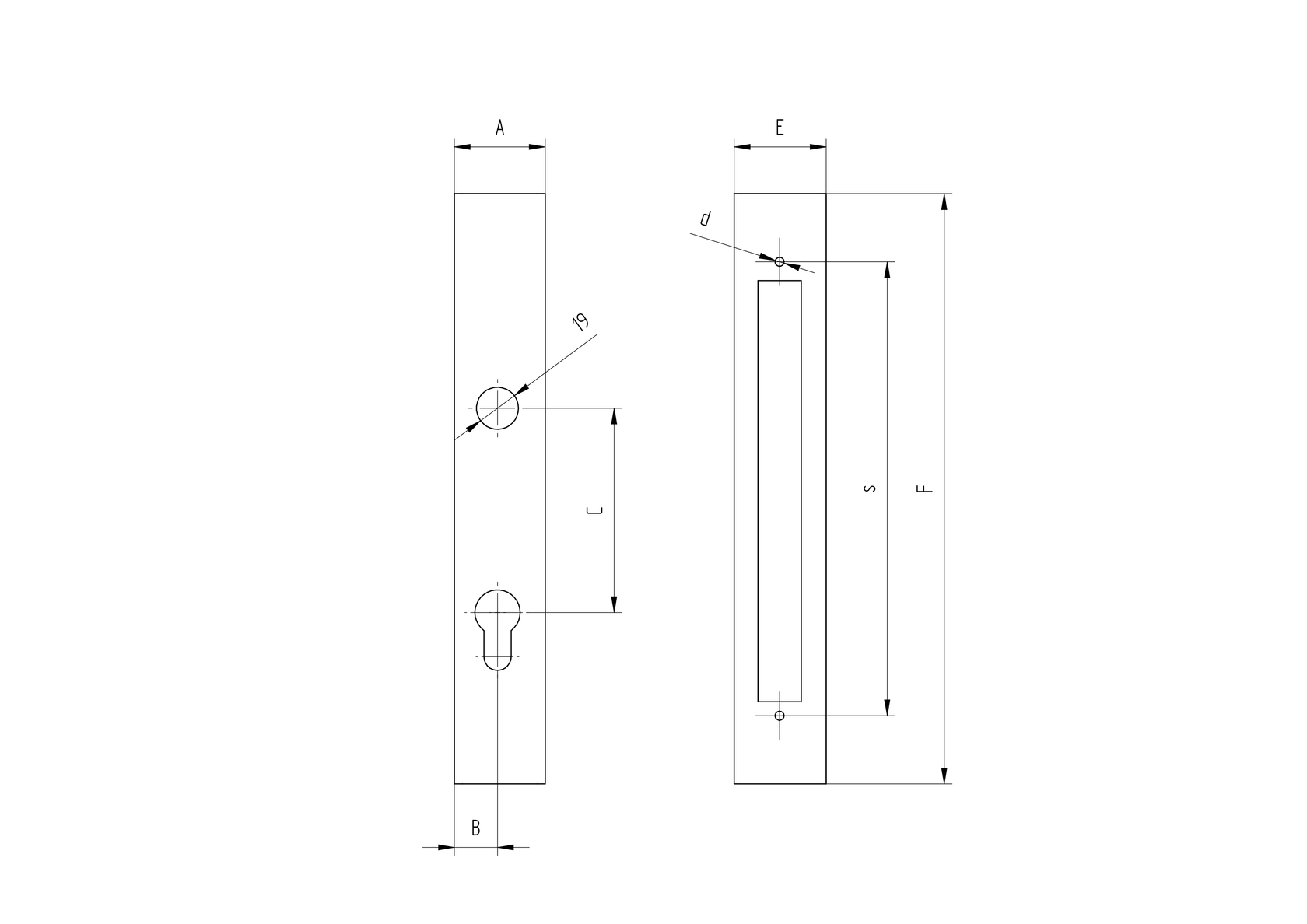 Lock box for lock B1/30-22x90, JP40x40