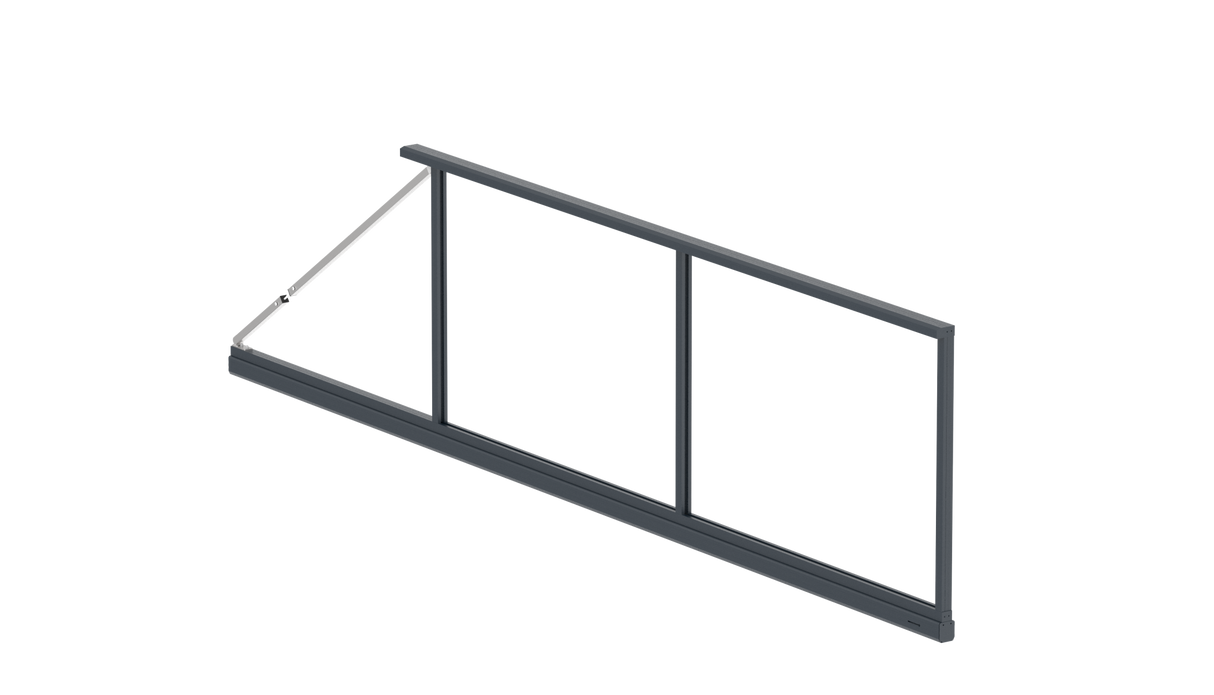 Aluminiumrahmen für freitragendes Schiebetor 6 x 2,125 m, Anthrazit R7016, mit Spanner - SET