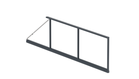 Aluminiowa rama bramy przesuwnej samonośnej 6 x 2,125 m, Antracyt R7016, z napinaczem - ZESTAW