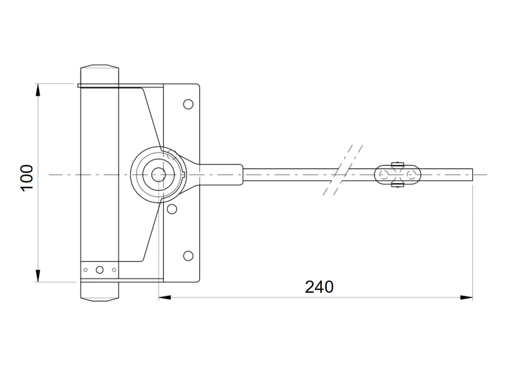 Spring door closer, INOX