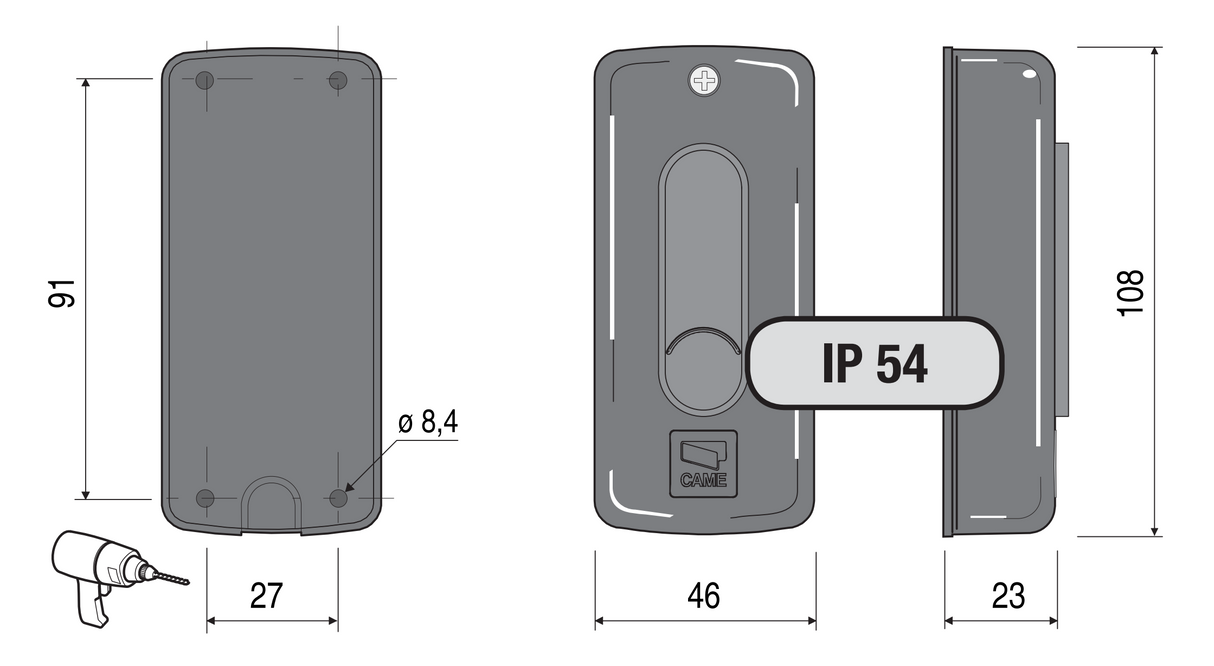Photocell for plaster montage max. 10m