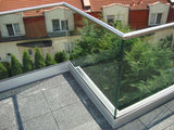 Glass railing, aluminium profile, 2500x1000mm