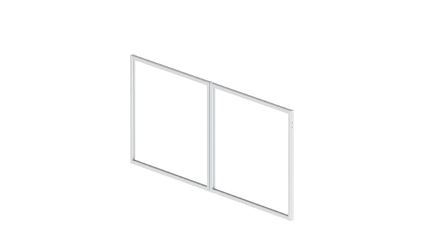 Aluminiowa rama bramy dwuskrzydłowej, niespawana - Natural - ZESTAW