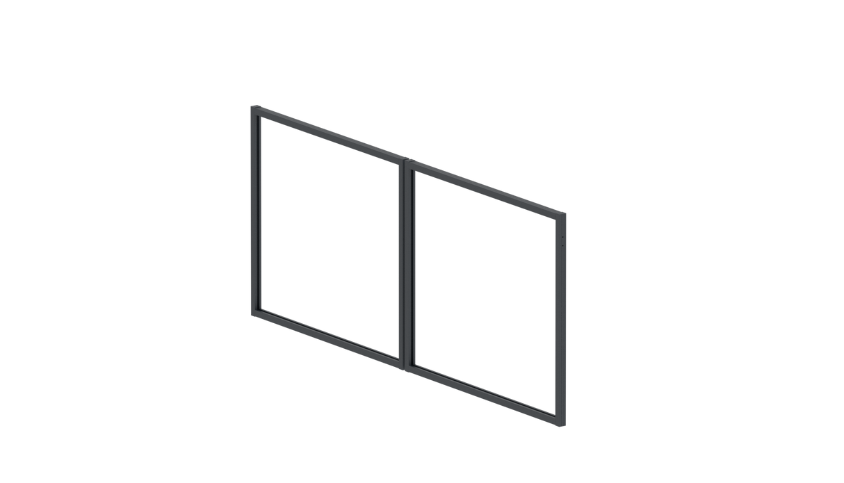 Aluminum Double-Leaf Gate Frame 3.92x1.85 m, Anthracite R7016 - SET