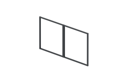 Aluminium-Doppelflügeltorrahmen 3,92x1,85 m, Anthrazit R7016 - SET