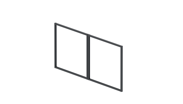 Aluminum Double-Leaf Gate Frame 3.92x1.85 m, Anthracite R7016 - SET
