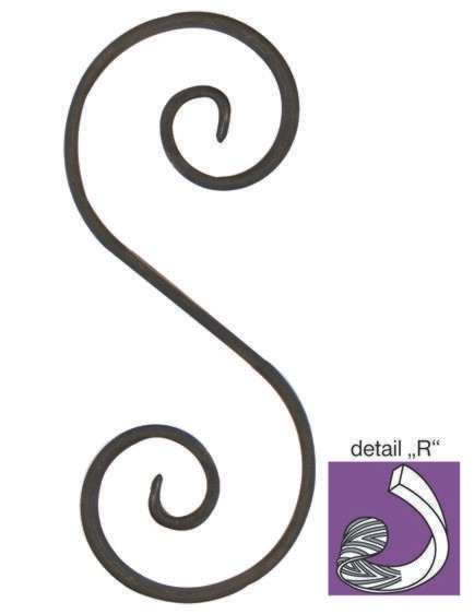Scroll "S" 200x85, 12x6mm