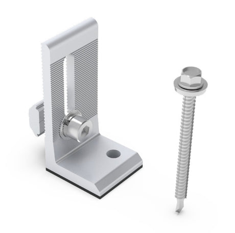 L-bracket for corrugated/trapezoidal sheet roofing