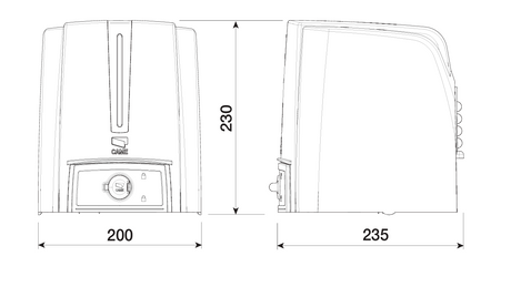 CAME articulated drive for double-leaf gate, set with photocells