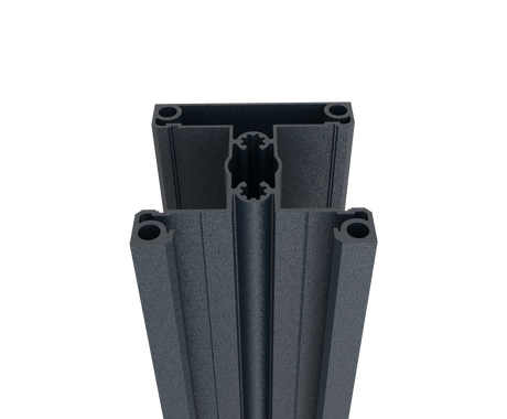 Aluminum fence post 70x70 for slat fillings - 6000mm R7016