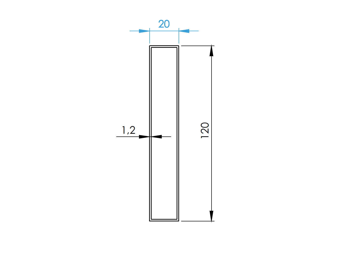 Hliníková plotová výplň 20 x 120 x 1,2 - 6,0 m  - drevo dekor TMAVÝ ORECH W01