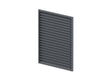 Set sistema basculante orizzontale in plastica nera 1,86x1,34 m con riempimento AL Antracite 20x95 da 1,2 m, in telaio A