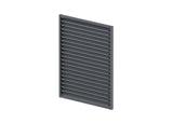 Set black plastic horizontal tilting system 1.86x1.34 m with 1.2 m AL Anthracite infill 20x95, in AL Anthracite frame 50