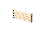 Set Black Plastic Horizontal Tilting System 0.44 m with 1.2 m Pine Wood Infill 19x95
