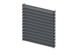 Set Anthrazit verzinktes Stahl Horizontal-Kippsystem 1,07 m mit 1,2 m Anthrazit Aluminiumfüllung 20x95