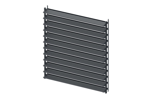 Set Anthrazit verzinktes Stahl Horizontal-Kippsystem 1,07 m mit 1,2 m Anthrazit Aluminiumfüllung 20x95