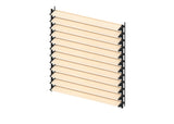 Kit systeme basculant horizontal en acier galvanisé noir 1,07 m noir avec remplissage en bois de pin 1,2 m 19x95