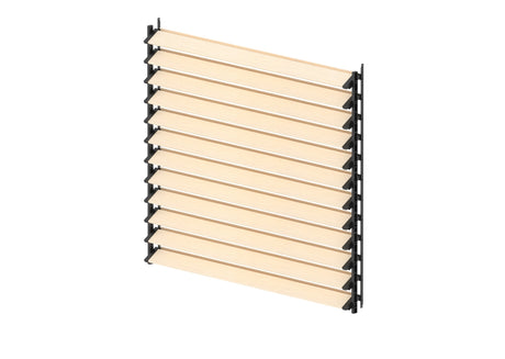Kit systeme basculant horizontal en acier galvanisé noir 1,07 m noir avec remplissage en bois de pin 1,2 m 19x95