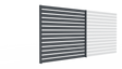Aluminium Fence assembly with a slat 20x100, 1,85x2m