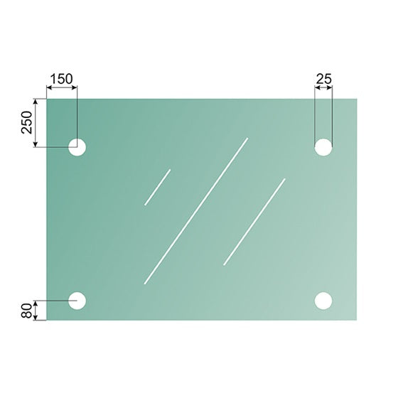 Glas für Vordach