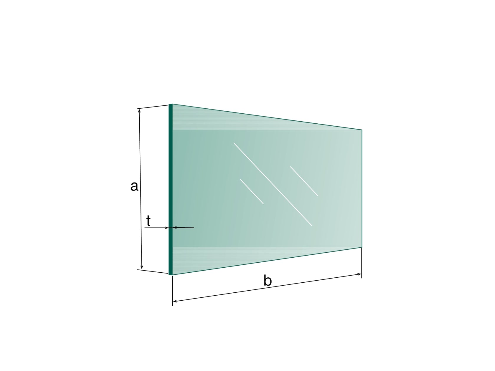 Clear, laminated glass