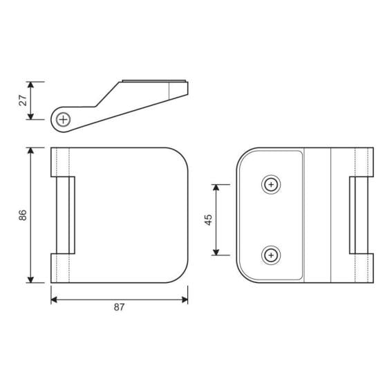 Stainless steel hinge for glass doors office