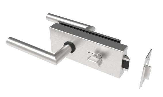 Glass door handle with lock PZ type PZ