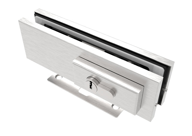 Bottom glass door lock PZ type, AISI304