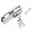 Bottom glass door lock PZ type, AISI304
