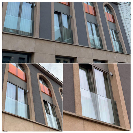 French Balcony AL Frame without Glass, for Anchoring into Reveal