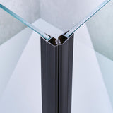 Magnet seal 90°, plastic profile pair 90° black