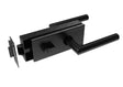 Glass door handle with lock PZ type PZ BLACK