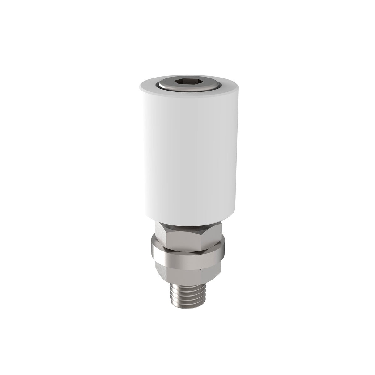 Nylon guide roller - white, INOX, D22mm