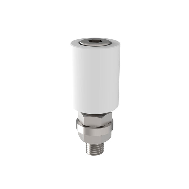 Nylon guide roller - white, INOX, D22mm