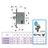 Lock for sliding gates with counterpart