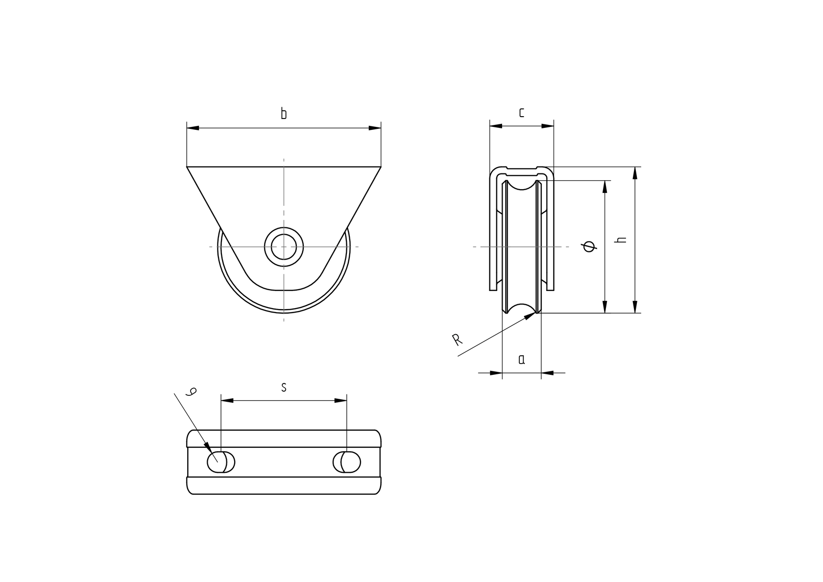 Pulley wheel - set -U, D80