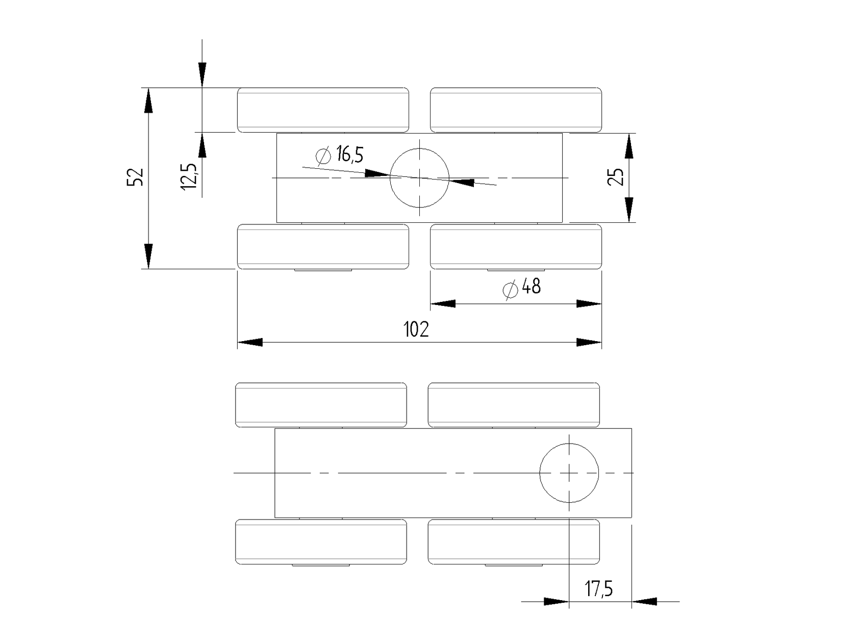 Gate roller track Zn