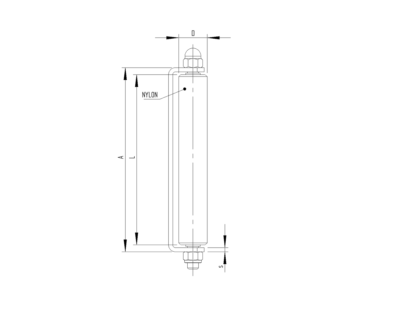 Guiding roller with console WHITE