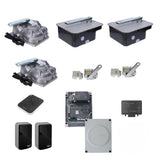 Nice underground drive for double-leaf gate, set with photocells